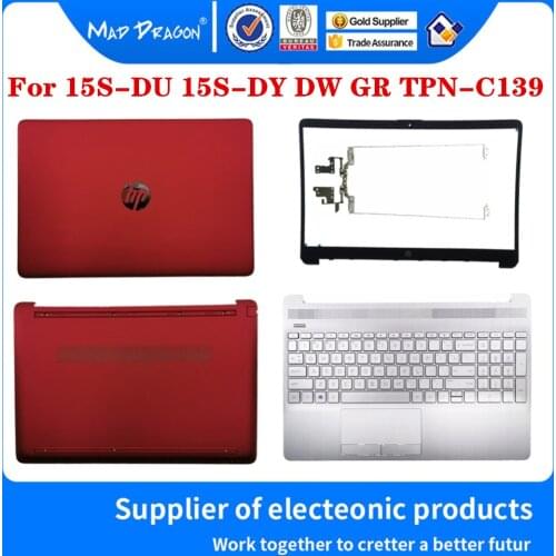 L52014-001 M03725-001 M03726-001 For HP 15s-dy 15s-du 15-CS 15-DW TPN-C139 LCD Bezel Palmrest Upper Bottom Cover Red LCD Cover