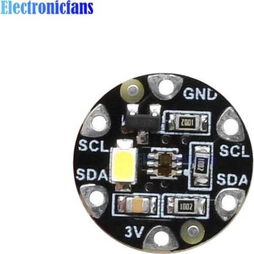 Mini TCS34725 Color Sensor Low Power RGB Light Flora Color Sensor Development Board Module Colour Recognition with White LED