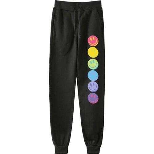 Fashion Print Ceo of Mood Smiley Harem Pants Skateboard Sport Hip Hop Men Women Casual Long Loose Unisex Pant Trouser Sportswear