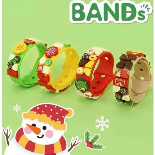 New DIY Building Block Bracelet for Girls Boys Cartoon Animals Bricks Toys Adjustable Childrens Creative Building Block Gifts