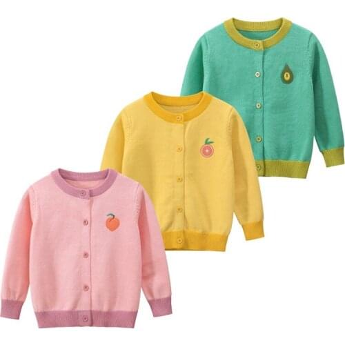 Girls' Clothing Korean Spring Cardigan Ins 2021 Baby Girls Sweater Casual Style Kids Sweater Coat For 2-8 Years Girls Cardigans