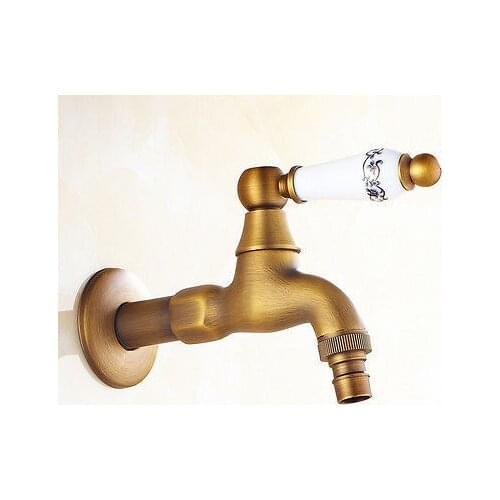 Outdoor Washing Machine Faucet Wall Mounted Bathroom Sink Basin Tap Single Handle Tap Bibcocks