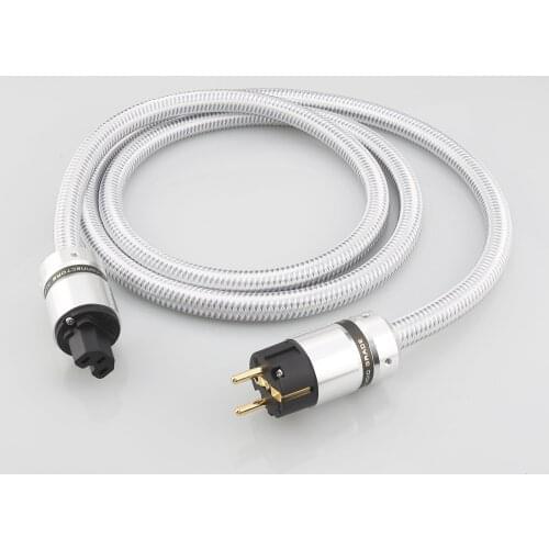 High End Audiocrast P114 OFC HiFi Power Cord, Male to Female Power Cable,US/EU/AU Plug for Subwoofer, Amplifier, DV/AV audio po
