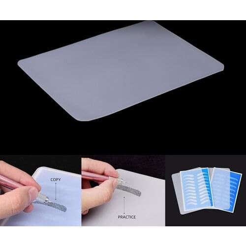 1Pc Permanent Makeup Microblading Accessories for Beginner Transparent Silicone Tattoo Eyebrow Lip Practice Skin Tool