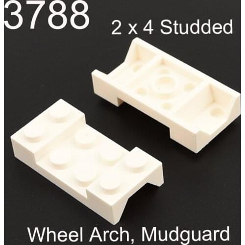 10pcs 3788 Wheel Arch, Mudguard 2 x 4 Studded Building Blocks Parts MOC DIY Educational Toys