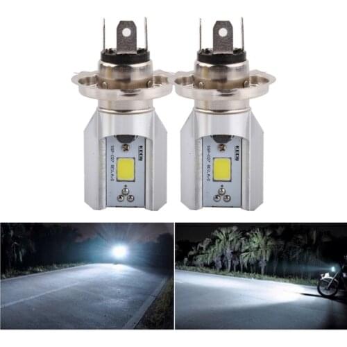 10PCS H4 Led Motorcycle Headlight Bulbs COB Led 1000LM H/L Lamp Scooter ATV Moto Accessories Fog Lights 6000K Super White