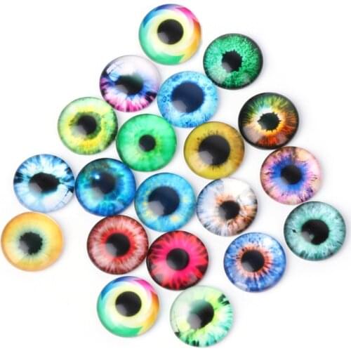 20Pcs Glass Dolls Eye DIY Handcraft Animal Eyes Jewelry Accessories 10/16/20mm 57BF