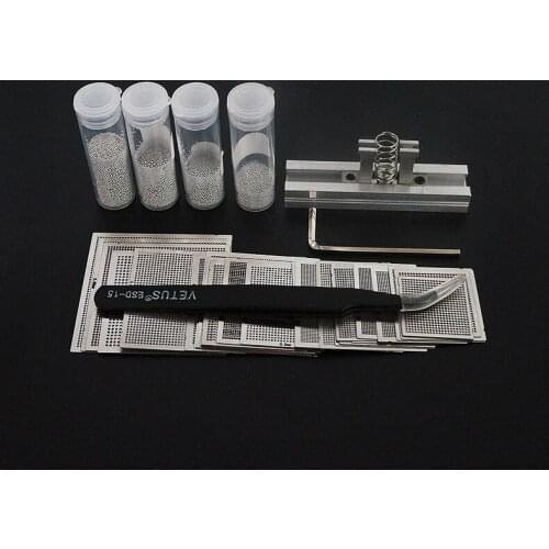 27 Pcs Directly Heat BGA Reball Reballing Jig BGA Stencil Holder Template For BGA Rework