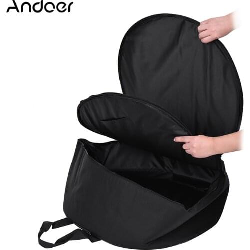 55cm Beauty Dish Carry Case Bag Studio Equipment Bag Two-layer Design Drum Style with Honeycomb Grid Divider (54-56cm)