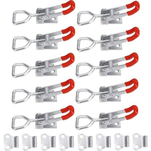 Promotion! 10 Pack Adjustable Toggle Latch Clamp 150Kg Holding Capacity, 4001 Heavy Duty Quick Release Pull Latch Toggle Clamp