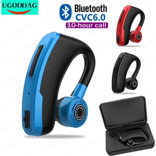 Car Wireless Earphone V10 Business Bluetooth Headphone Fast Charging Driver Handsfree Earphone With Mic Voice Command For Iphone