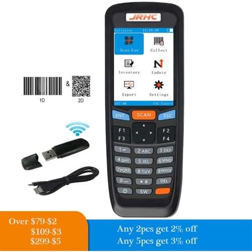 Trohestar Wireless Barcode Scanner Handheld Inventory USB Scanners Data Collector 1D 2D QR PDA barcode Reader Fit for Windows