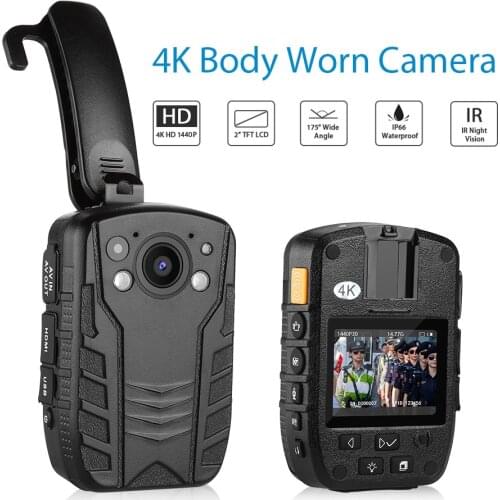 Boblov Z6 Police Body Worn Camera 4K HD 1440P IR Night Vision Security Pocket Kamara 2 Inch Mini Camcorder Recorder Video DVR