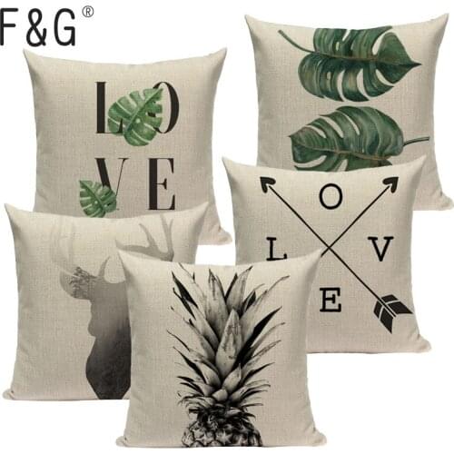 Tropical Style cushion decorative cushions Custom cushion cover plant decorative cushion covers Dropshipping pillow cover