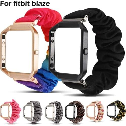 Scrunchie Elastic strap for Fitbit Blaze Nylon Sport Loop Band Watch bracelet Adjustable Classical Wrist Strap Replacement Band