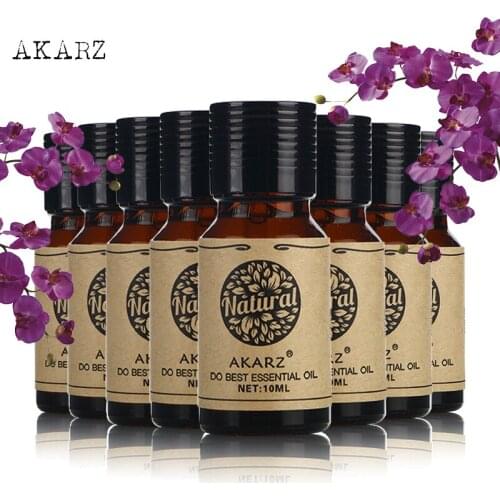 AKARZ Famous brand value meals Chamomile Lemon Ylang Ylang Orchid Sandalwood Eucalyptus Osmanthus Rosemary essential oil 10ml*8