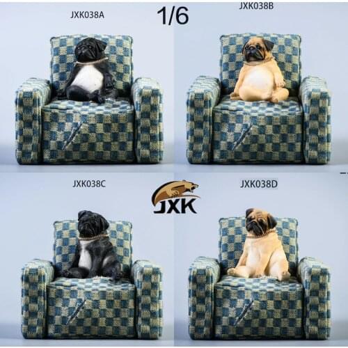 JXK New Product 1/6 JXK038 Decadent Dog Series Starling Dog + Sofa Scene Accessories Animal model desktop decoration
