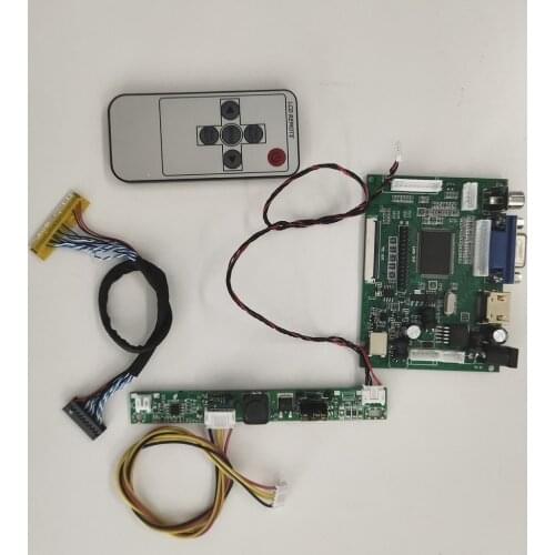 Kit Work for HSD121PHW1 1366x768 2AV remote LCD Controller Board 30pin panel Screen VGA AV monitor driver display LED HDMI