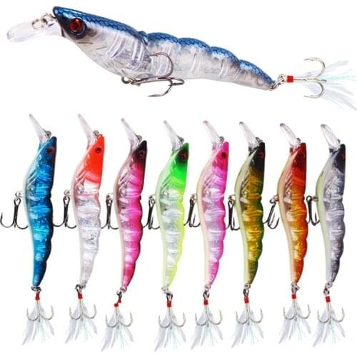 Full Attack Prawn Fishing Lure 13.6g/9.5cm Sinking Plastic Artificial Shrimp Perch Swimbait Hart Bait Wobblers Leurre Tackle