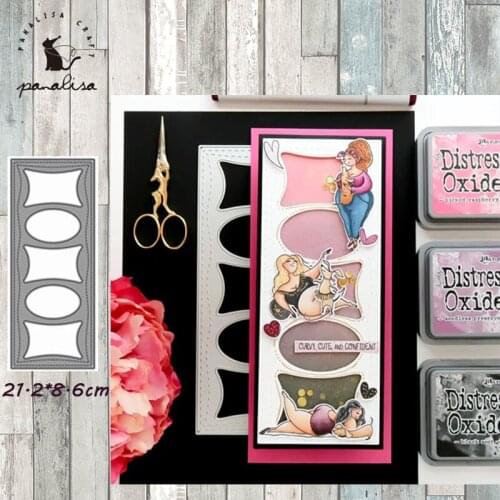 Panalisacraft Rectangle Frame Metal Cutting Dies Stencils for DIY Scrapbooking album Decorative Embossing DIY Paper Cards