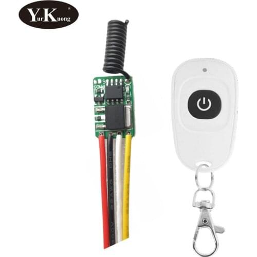 Mini Remote Control Switch 3.7V 4.2V 5V 6V 7.4V 9V 12V LED Night Light Mini LED String Desk Lamp Remote Control Switches 433 315