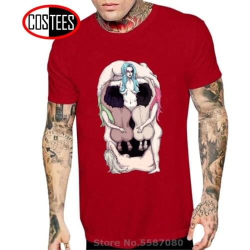Newest Tattooed Sexy Hot naked women bodies thick skull T shirt men Novelty Dali artwork Design T-shirts Bone Skeleton Tee shirt