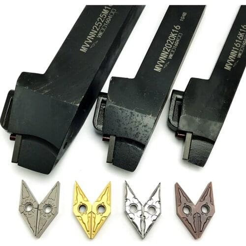 MVVNN1616K16 MVVNN2020K16 MVVNN2525M16 External Turning Tool Holder +Carbide Inserts Cutting Tools VNMG160404/08 Turning Insert