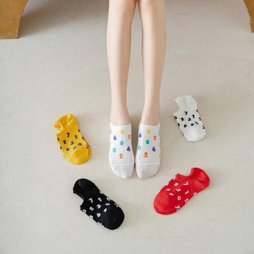 Socks Women Female Girls Invisible Soft Cotton Casual Fashion Short Ankle Socks Slippers Summer Gifts Harajuku Kawaii Cute Sock