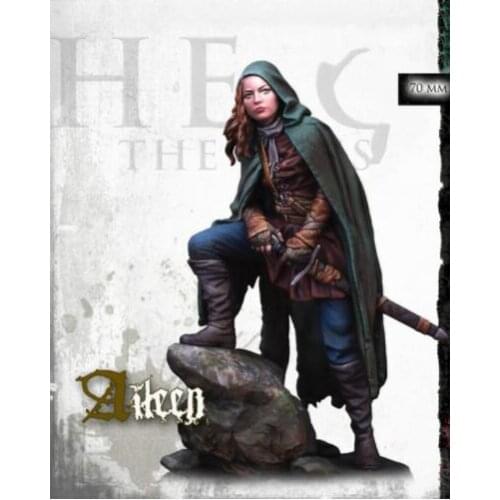 New Unassembled 1/22 70MM First woman soldier AILEEN with base Resin Kit DIY Toys Unpainted resin model