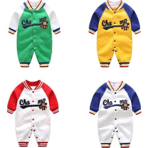 Boys add thin velvet one-piece clothes spring autumn winter infants go out to keep warm