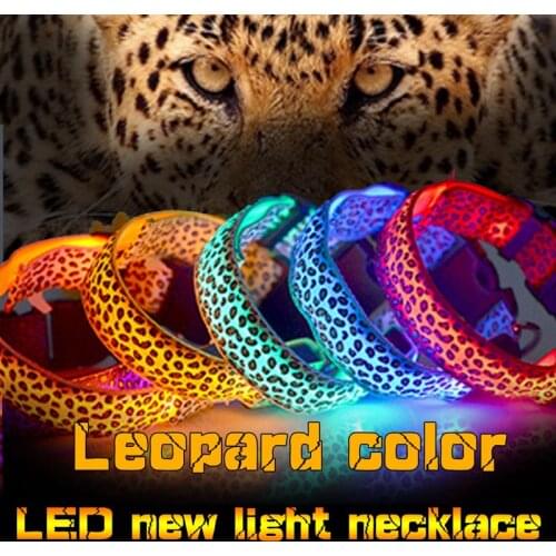LED Nylon Ribbon Pet Dog Collar Night Safety Flashing Glow Electric Collar for Dogs Pet Supplies Collars for Dogs Cats