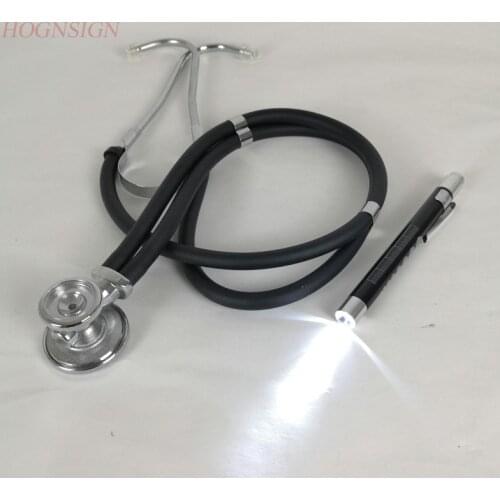 Stethoscope + pen Doctor Heart Care Professional Diagnostic Tool Functional High Quality Health Medical Dual Head Home Use