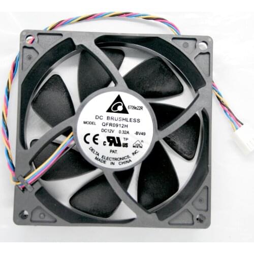 QFR0912H DC 12V 0.32A 9025 9CM 4-lines PWM Temperature Control Cooling Fan