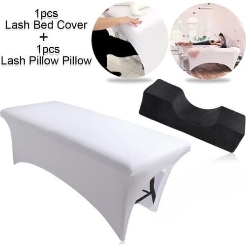 Neck Support Lash Pillow Memory Foam Eyelash Pillow Makeup Salon 1Pcs Elastic Sheet Lash Bed Cover Soft Grafting Eyelashes Tools