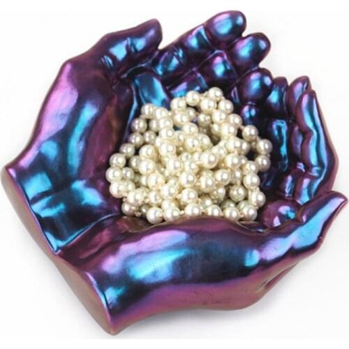 Double Hands Ashtray Crystal Epoxy Resin Mold DIY Dish Casting Silicone Mould
