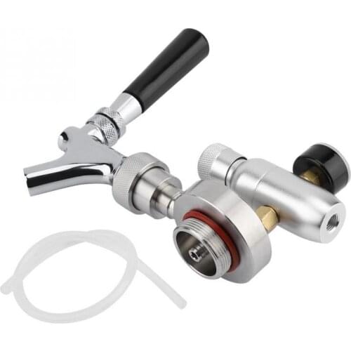 Stainless Steel Beer Spear Faucet Tap Dispenser Kit for 2L/3.6L/4L Mini Keg Beer Growler Homebrew Spear