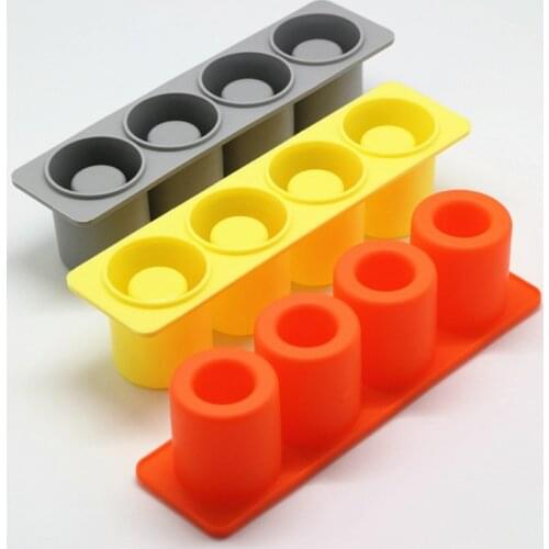 Succulent Plants Pot Concrete Mold 4 Holes Handmade Crafts Pen Holder Clay Silicone Mould Cement Planter Molding Tool Soap Makin