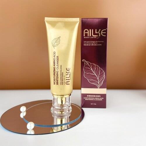 Moisturizing Amino Acid Cleanser 24K Gold Collagen Revitalizing And Whitening Series Face Remove Blackhead Deep Cleaning Foam