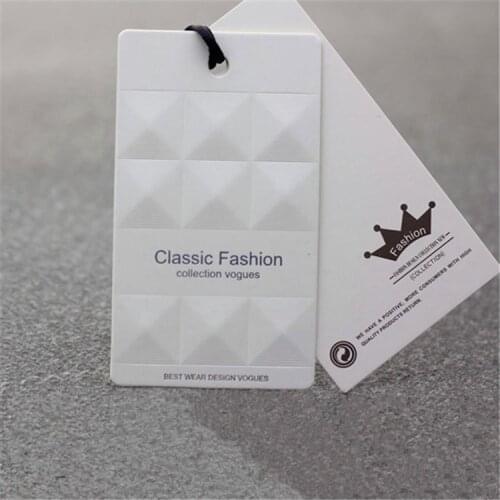 High-grade customized garment clothes tags brand name labels tags paper cardboard printing, printing luggage tags