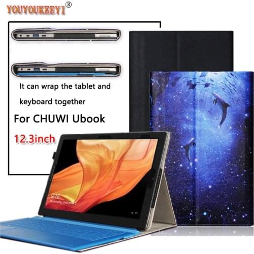 High quality Stand PU case for chuwi Ubook 12.3inch tablet 2in 1 tablet ubook keyboard case+gift