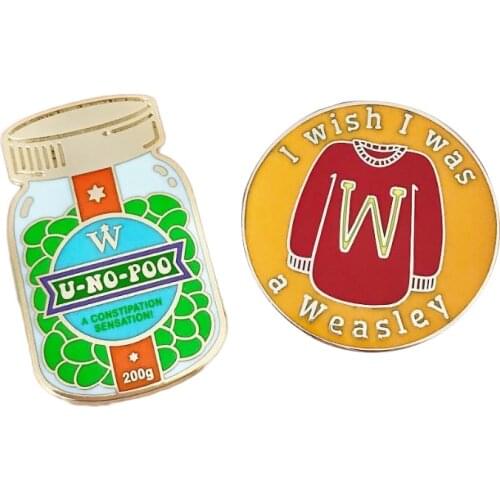 I wish I was Weasley garment brooch sets for majic fans