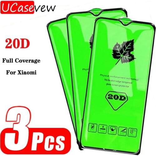 3 PCS 20D Curved Tempered Glass For Redmi 9 Prime 9C 9A 8A 7A Screen Protector Film For Redmi K30 K20 Pro K30S Protective Glass