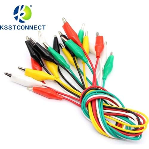 10pcs Alligator Clips Electrical DIY Test Leads Alligator Double-ended Crocodile Clips Roach Clip Test Jumper Wire