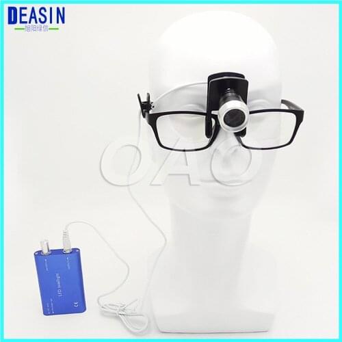 1 pcs x Portable LED Headlight Lamp Blue for Dental Lab Surgical Medical loupes glass