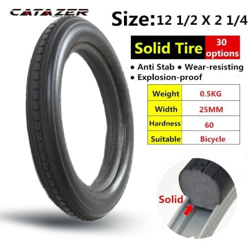 12inch 1/2*2 1/4 Inches Solid Tire for Bicycle 12inch 12 1/2x2 1/4 Bicycle Tire Anti Stab MTB Riding Kids' Bike Tyre