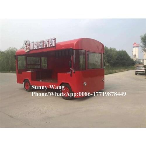 2020 New design electric fast food truck mobile food cart trailer food kiosk hot dog vending cart ice cream push cart