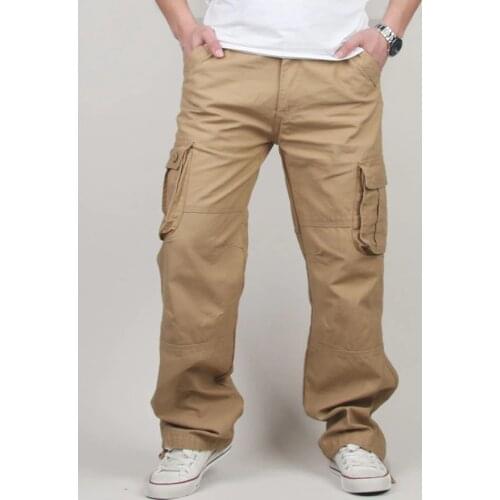 30-44 Plus size High Quality Mens Cargo Pants Casual Mens Pant Multi Pocket Military Combat Tactical Long Full Length Trousers