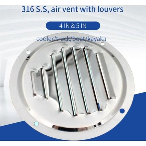 316 Marine ventilating plate louver vent, exhaust outlet, grille vent