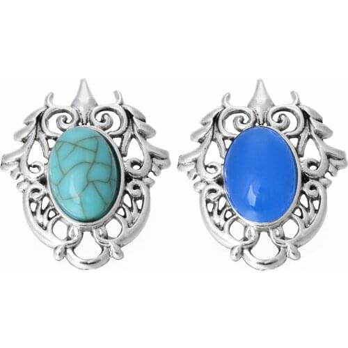 5pcs/lot New Snap Jewelry Vintage Flower 18mm Metal Snap Buttons DIY Charms Fit for Snap Button Bracelet Bangles