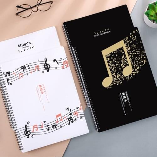 60 Pages A4 Music Score Coil Folder Document Practice Piano Paper Sheets Storage Organizer